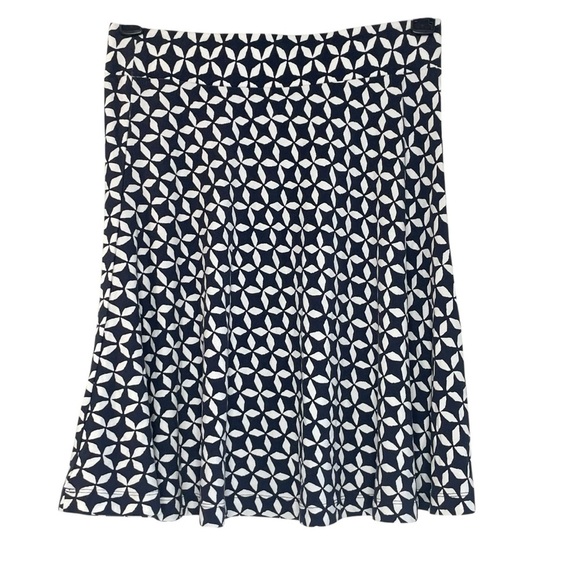 LOFT Women's Navy Blue and White Skirt size S - Picture 1 of 7